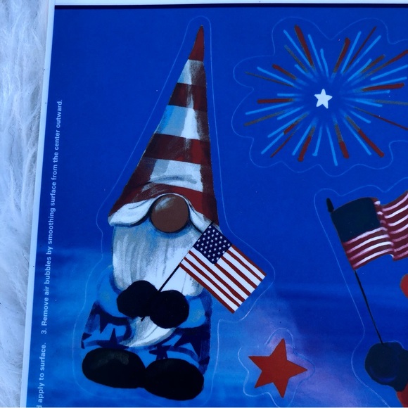 July 4th Window Clings Gnome of the Brave New! Patriotic Flag Decorative Decor - Picture 4 of 5